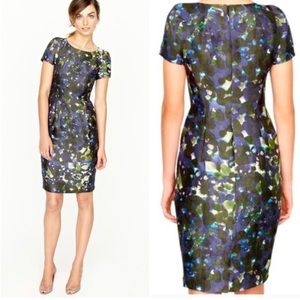 J.Crew Lilian Dress, Size 6, Gorgeous Blue/Green/Purple abstract floral